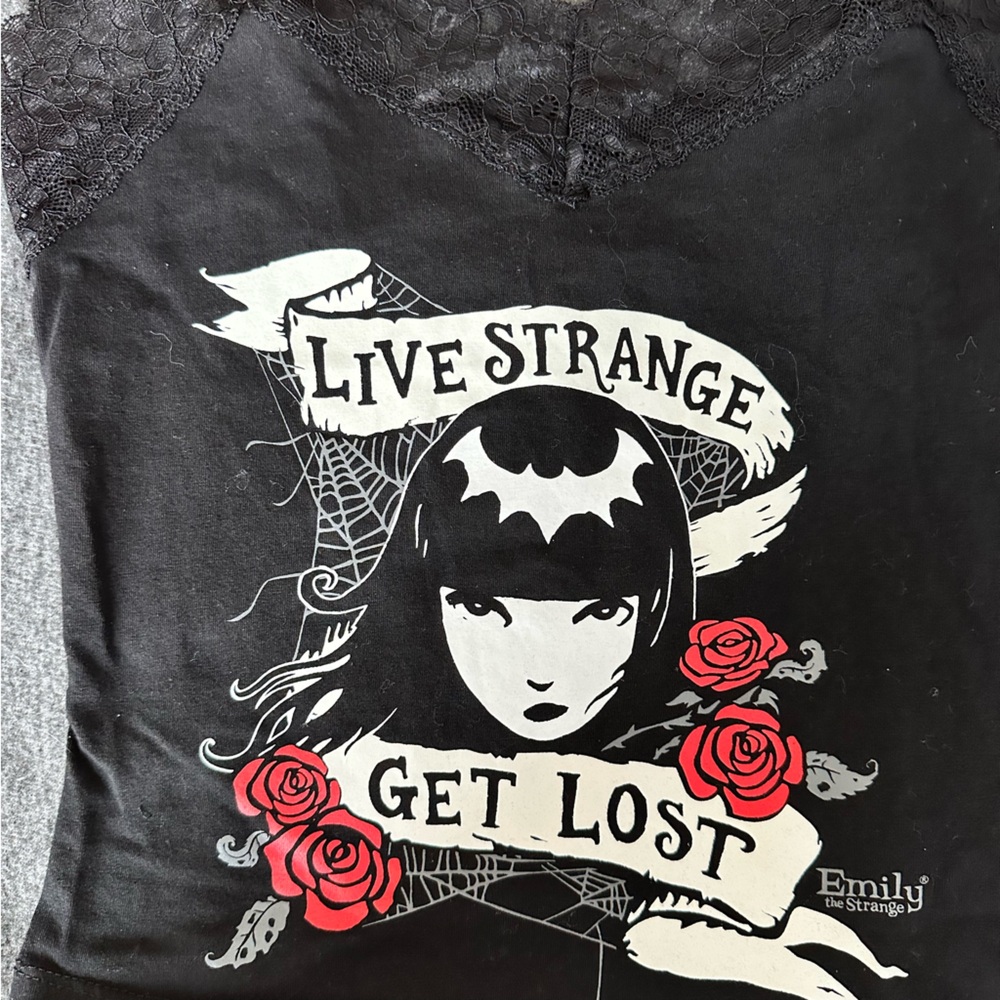 Emily the strange black lace tank top - Picture 3 of 5